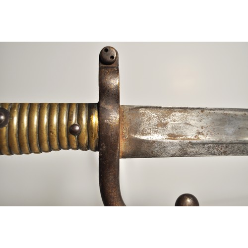 137 - French model Chassepot bayonet estimated  c.1866, blade measures approx. 57.5cm, complete with steel... 