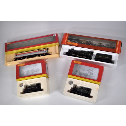 65 - Group of 00 gauge Hornby boxed items -   R2665 328 Loco with figures, R2597 Queen Elizabeth II with ... 