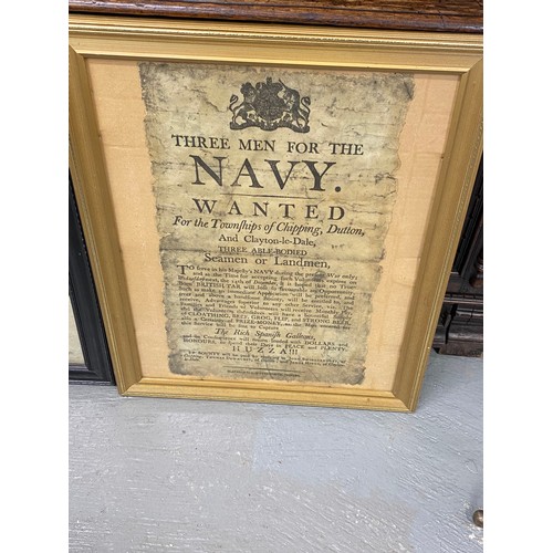 138 - x2 framed Naval recruitment posters