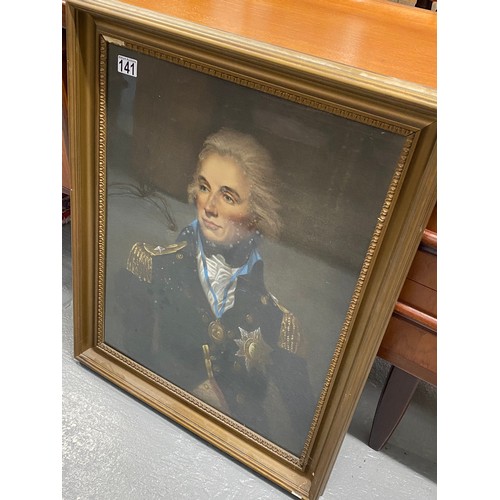 141 - Framed portrait of Lord Nelson A/F