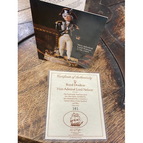 28 - Royal Doulton Vice Admiral Lord Nelson, model no  HN3489, limited edition 381/950 comes with certifi... 