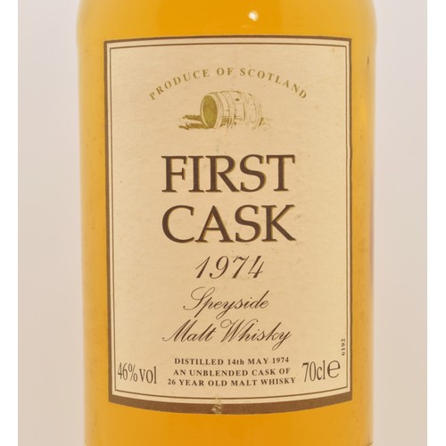 5 - First Cask Speyside Scottish Malt Whisky, 1974, Cask No.1224, Bottle No. 133, 70cl. Unopened.