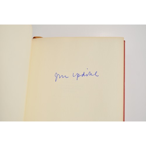 36 - Leather bound book by Franklin Library entitled 'Rabbit Run' by John Updike, inside leaf is signed b... 