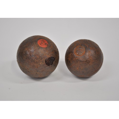 69 - Antique cannon balls (x2)