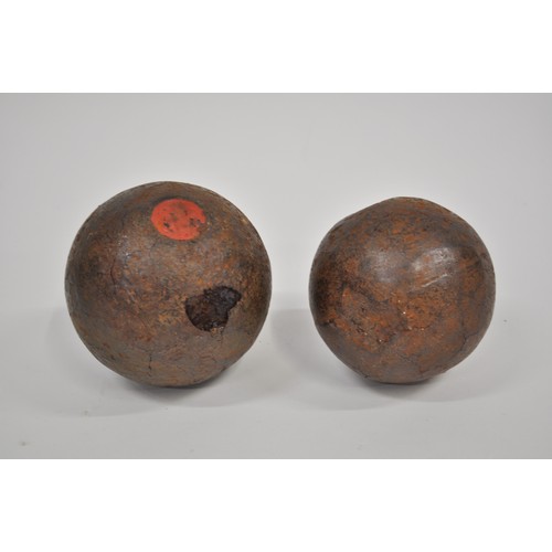 69 - Antique cannon balls (x2)