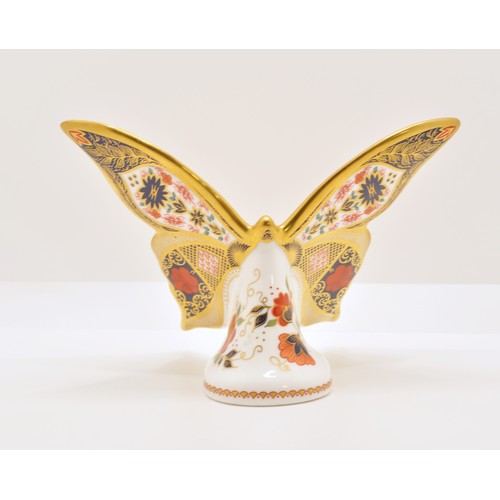 97 - A Royal Crown Derby paperweight, Old Imari  Butterfly, celebrating the Golden Anniversary of Old Ima... 