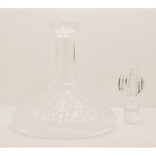 123 - Waterford Crystal Lismore Ships Decanter (unused) together with a Waterford 10