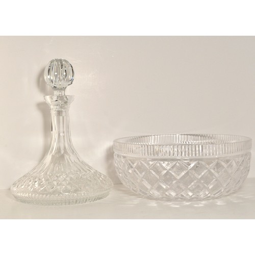 123 - Waterford Crystal Lismore Ships Decanter (unused) together with a Waterford 10