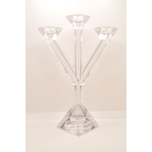 124 - Villeroy & Boch Candelabra together with pair of crystal candle holders by Nachtmann