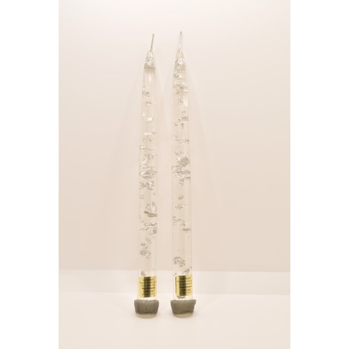 124 - Villeroy & Boch Candelabra together with pair of crystal candle holders by Nachtmann