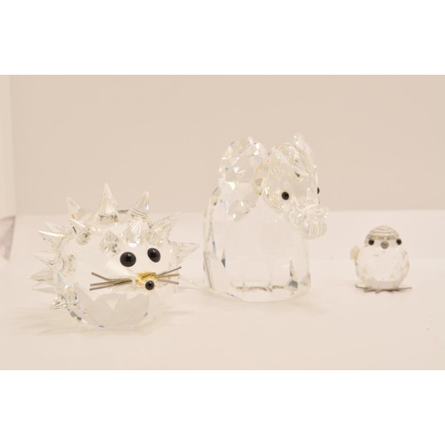 127 - Collection of Swarovski crystal animals, Total 7, boxed with certificates consisting large elephant ... 