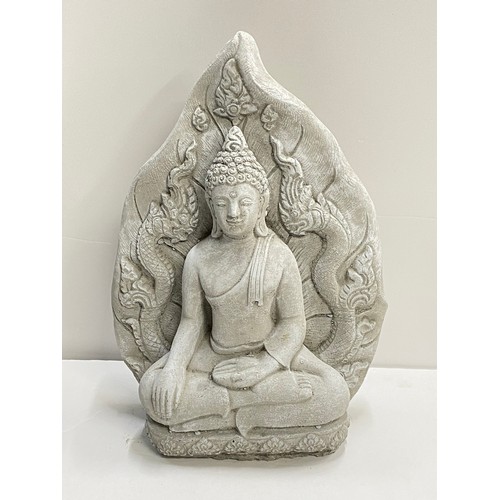 175 - Reconstituted stone seated Thai Buddha figure