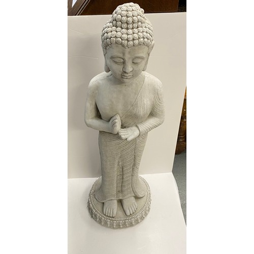 179 - Large reconstituted stone figure of standing Thai Buddha