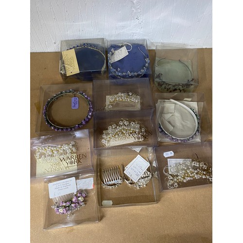 119A - Wedding shop stock of mixed tiaras in various designs and styles including some suitable for bridesm... 