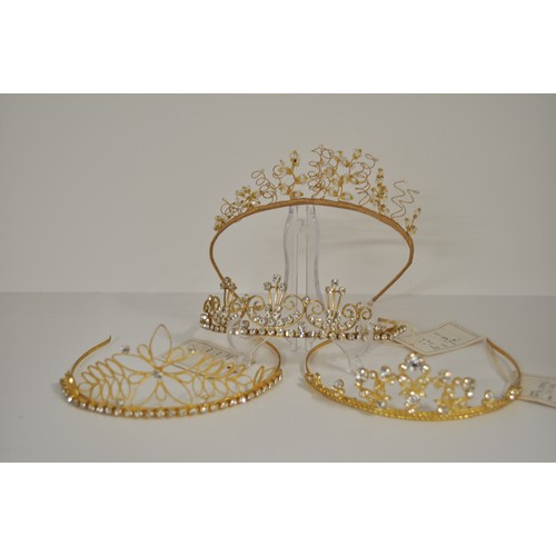 116 - Wedding shop liquidation of stock of mixed tiaras in various designs and styles - x 15. 
NOTE - over... 