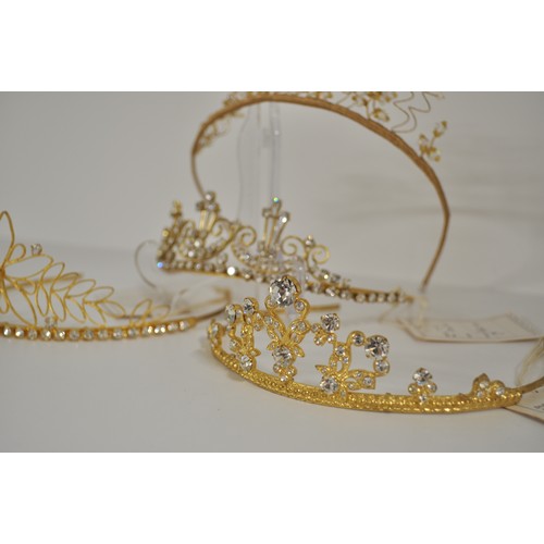 116 - Wedding shop liquidation of stock of mixed tiaras in various designs and styles - x 15. 
NOTE - over... 