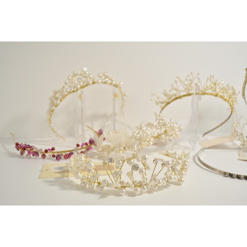 116 - Wedding shop liquidation of stock of mixed tiaras in various designs and styles - x 15. 
NOTE - over... 