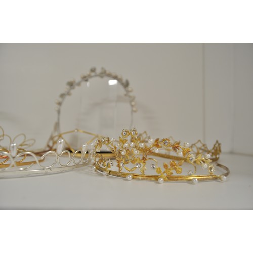 119 - Wedding shop liquidation stock of mixed tiaras in various designs and styles, all boxed x12