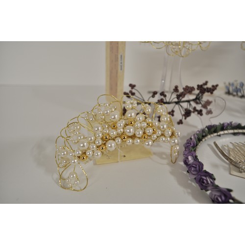 119A - Wedding shop stock of mixed tiaras in various designs and styles including some suitable for bridesm... 