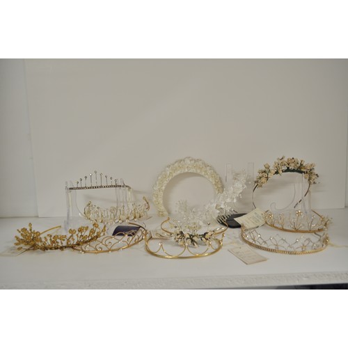 117 - Wedding shop stock of mixed tiaras in various designs and styles photos to follow