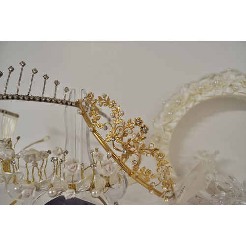 117 - Wedding shop stock of mixed tiaras in various designs and styles photos to follow