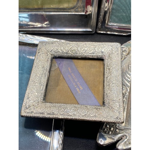 168H - A group of Silver mounted photo frames various designs and size, All marked Silver, predominately ha... 