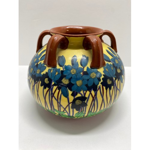 102 - A group of collectable ceramics to include a Charles Wileman Foley Intarsio Art Nouveau six Handled ... 