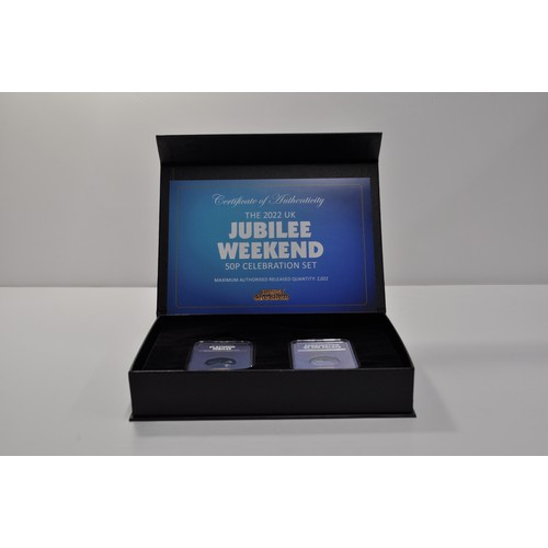 101 - Westminster Collection 2022 UK Jubilee Weekend 50p Celebration Set, with Certificate