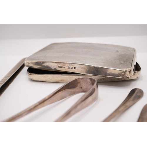 224 - Silver scrap consisting teaspoons, sugar tongs and other items, combined gross weight 156g