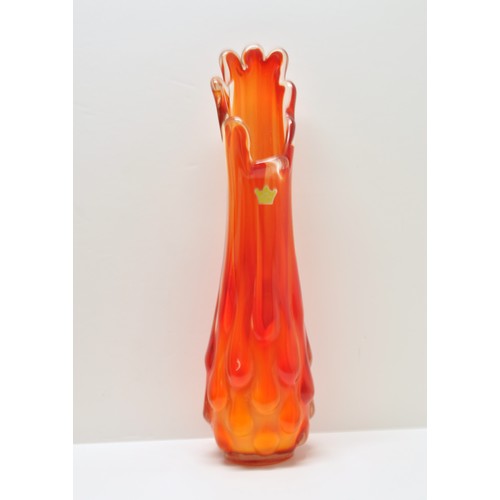 371 - Collection of venetian / Murano coloured vases, one of which with label V.Nason & C Murano