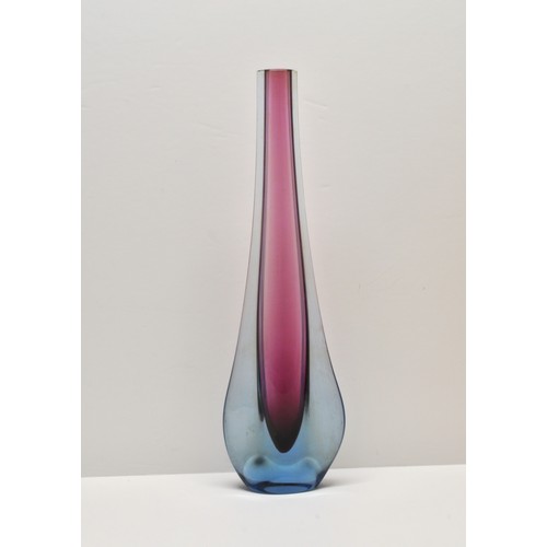 371 - Collection of venetian / Murano coloured vases, one of which with label V.Nason & C Murano