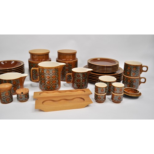 385 - Hornsea Bronte dinnerware to include tea set items,dinner plates, bowls, egg cups, storage jars, con... 