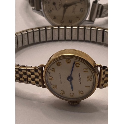 391 - A group of vintage watches to include a ladies Rolex stamped FC4791876 to back, a military-style Win... 