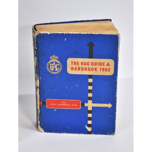 14 - Vintage Esso petrol/fuel can with cap, together with RAC Guide & Handbook 1962 and R White glass Cod... 