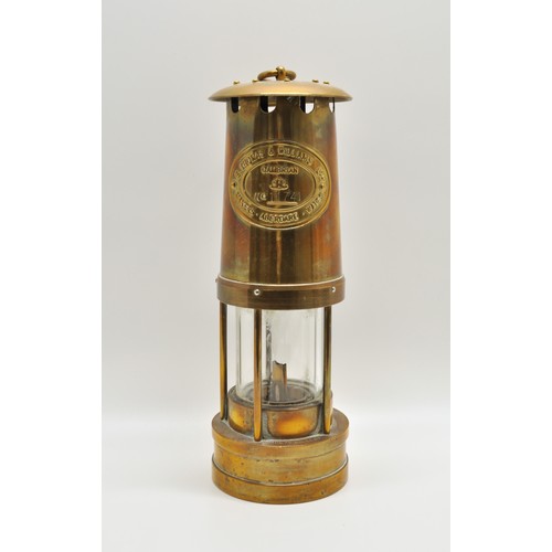 24 - E Thomas & Williams half size Miner's type lamp no.11741, with literature