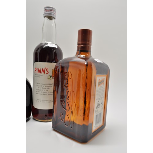 43 - 1980's 1Litre bottle of Prince Charles Edward's liqueur Drambuie 40%, 1Litre Creme de Grand Marnier ... 