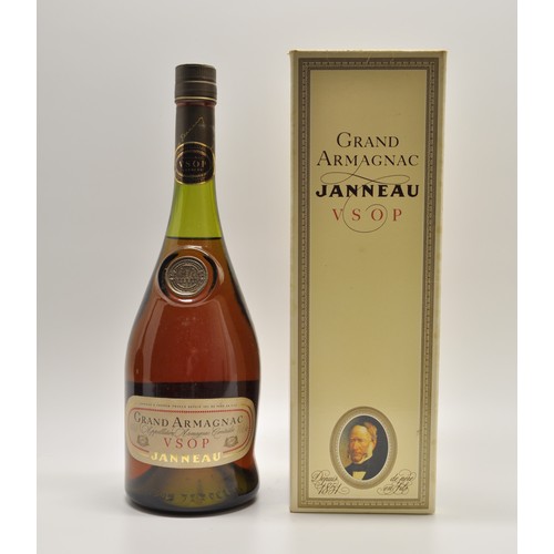 49 - x3 bottles of Armagnac to include 70cl  boxed bottle of Janneau VSOP