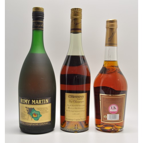 50 - Bottle of Remy Martin fine champagne 70cl, bottle of Hennessy Cognac VSOP Fine champagne, and bottle... 