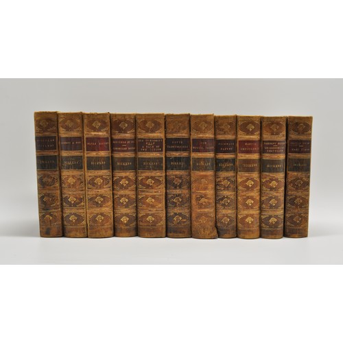 55 - x11 Charles Dickens novels from 1850's with inscription on Pickwick Papers to Mr Jackson 1872 a/f