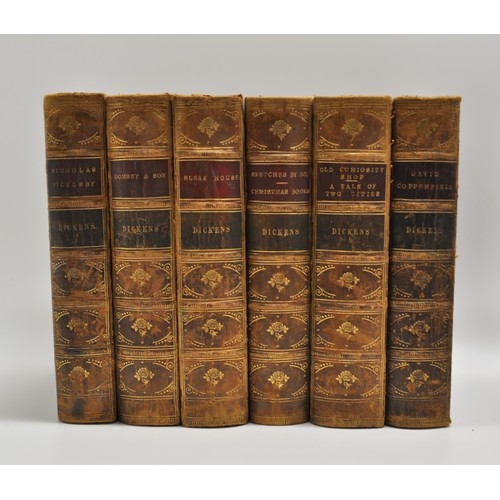 55 - x11 Charles Dickens novels from 1850's with inscription on Pickwick Papers to Mr Jackson 1872 a/f