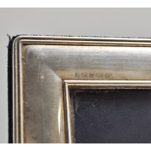 78 - x2 silver photo frames, both hallmarked 925,  varying in size of approx H24cm x 19cm and 19cm x 14cm... 