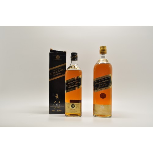 98 - Johnnie Walker Black Label aged 12 years, 70cl, 40% with original box, together with a 1Litre bottle... 