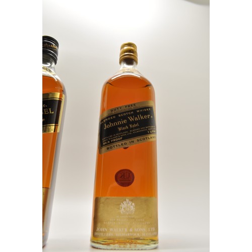 98 - Johnnie Walker Black Label aged 12 years, 70cl, 40% with original box, together with a 1Litre bottle... 