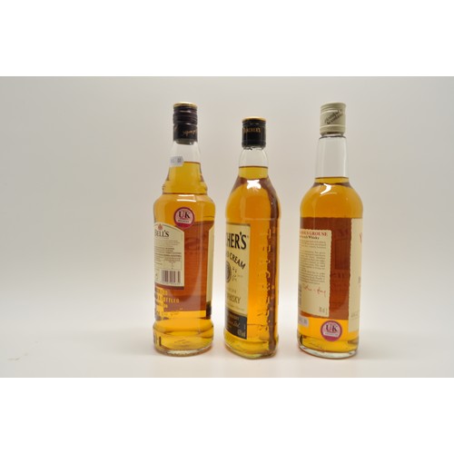 103 - Scotch Whiskies trio - The Famous Grouse.  Bell's blended original scotch whisky and Teacher's Highl... 