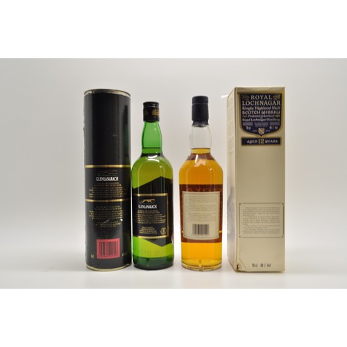 104 - Glenlanarach Single Malt Pure malt scotch whisky, aged 8 years,  70cl,43% vol,  in tube, together wi... 