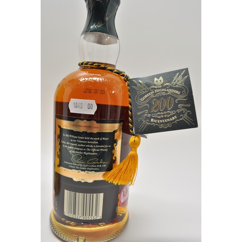 106 - x3 bottles of Whisky consisting - A 70cl bottle of The Gordon Highlanders 200 Bicentenary Rich Mello... 