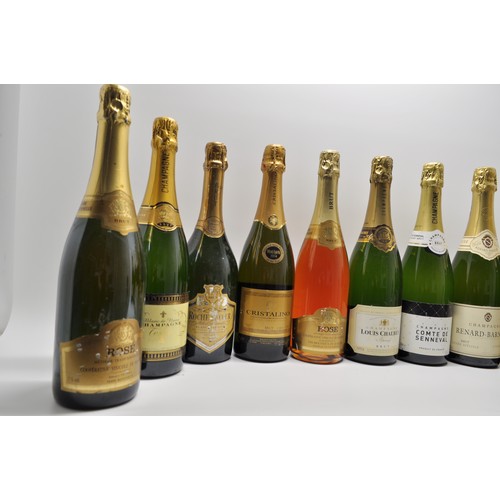 112 - x10 bottles of mixed champagnes consisting; Carpentier, Benard-Bonner, Coute de Senneval, Louis Chau... 