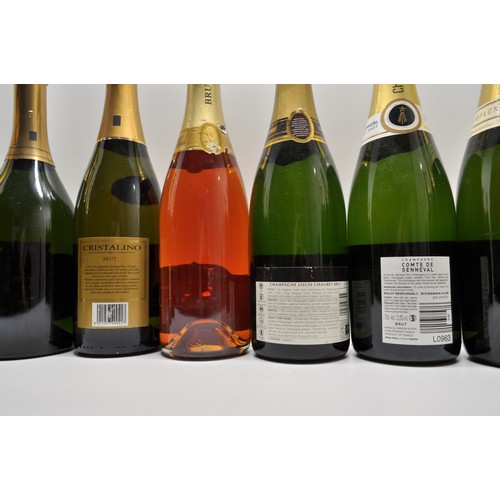 112 - x10 bottles of mixed champagnes consisting; Carpentier, Benard-Bonner, Coute de Senneval, Louis Chau... 