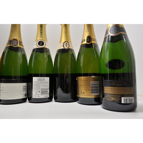 112 - x10 bottles of mixed champagnes consisting; Carpentier, Benard-Bonner, Coute de Senneval, Louis Chau... 