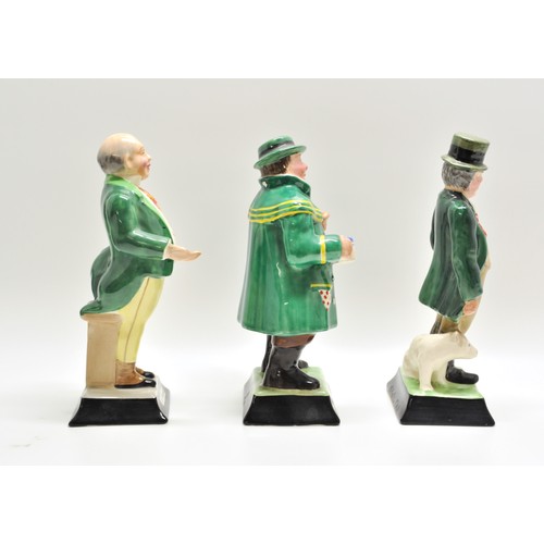 144 - Gibsons Burslem ceramic figures - Mr Pickwick, Tony Weller and Bill Sykes (x3 items in total)